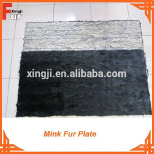Primeira Qualidade Preto Cor MINK Back Paw Mink Fur Plate